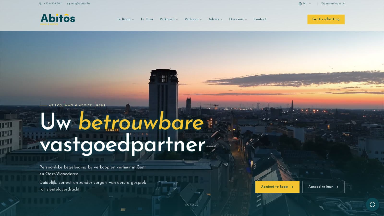 De website van Abitos