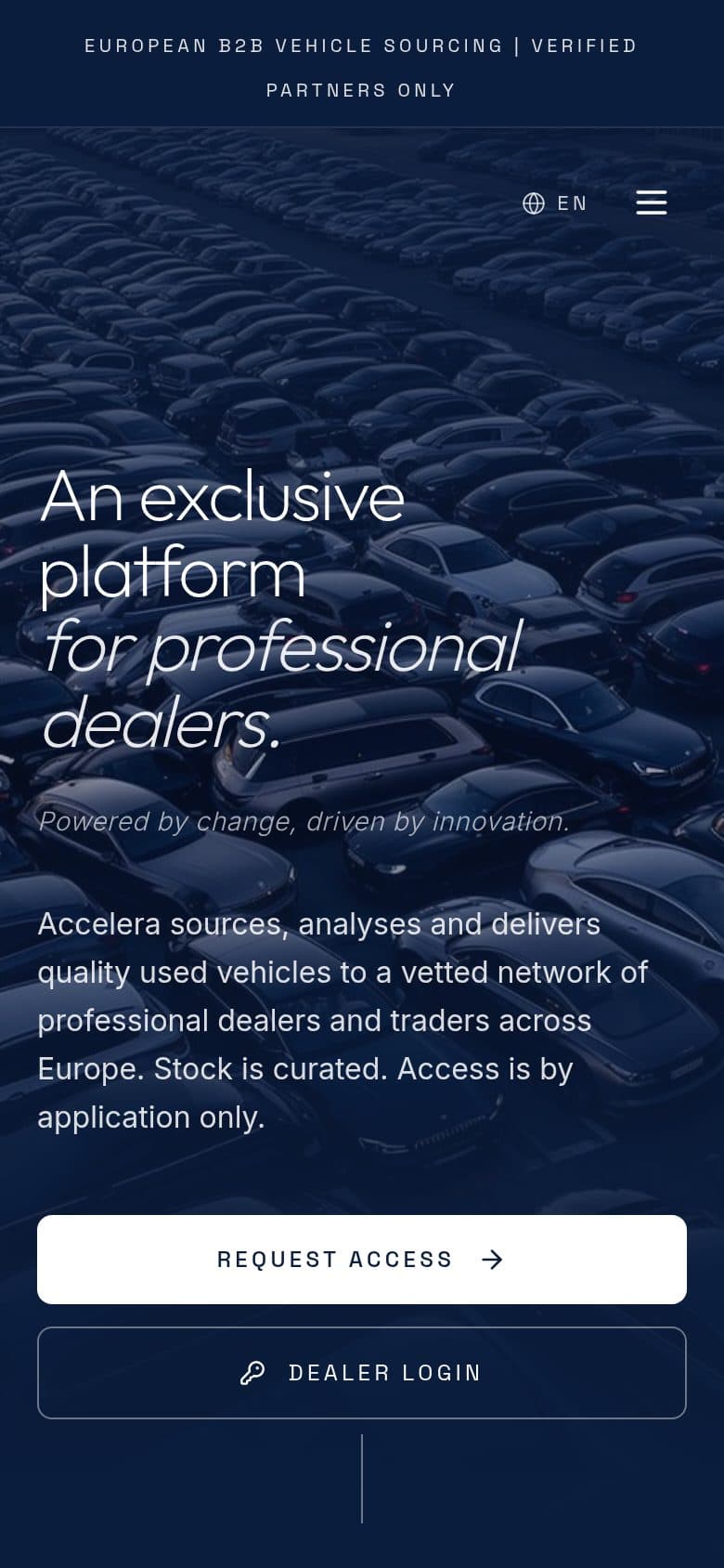 Accelera Automotive op een telefoon