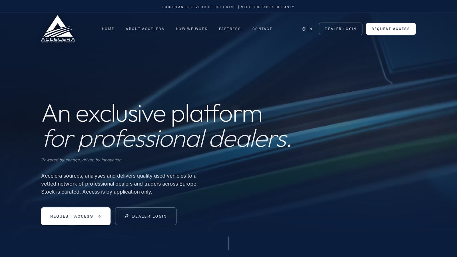 Een website voor een selectief netwerk van Europese autodealers